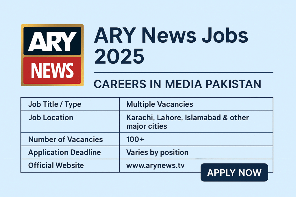 ARY News Jobs 2025
