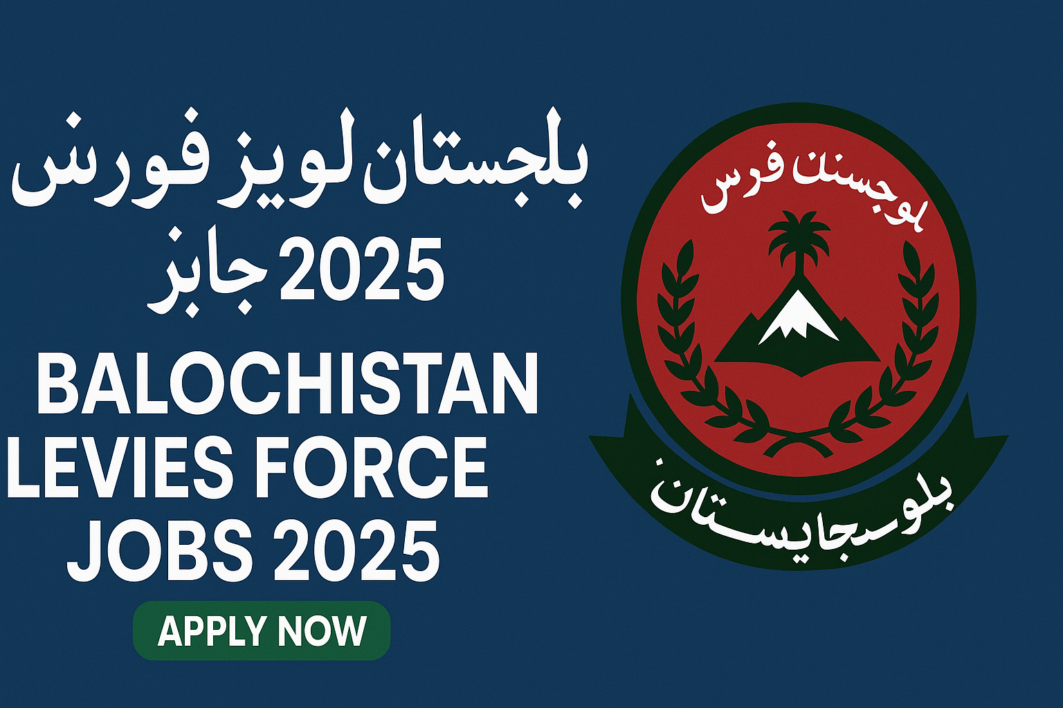 Balochistan Levies Force Jobs 2025 | Apply Online